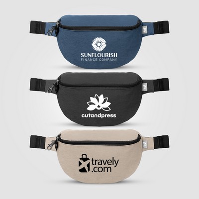 Helsinki rPET Anti-Theft Hook-Zip Waist Bag – 2L - Silkscreen