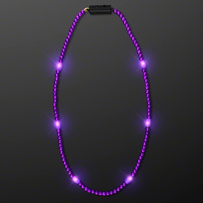 Purple Party LED Bead Necklaces - BLANK