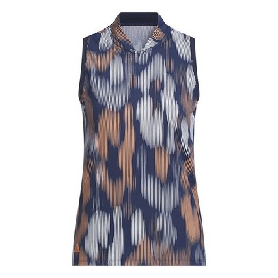 adidas Ladies Ultimate365 Tour Printed Sleeveless Polo