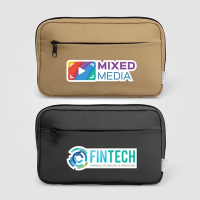 Mercer Recycled Nylon Dual-Pocket Organizer Pouch - 1.5L - Heat Transfer