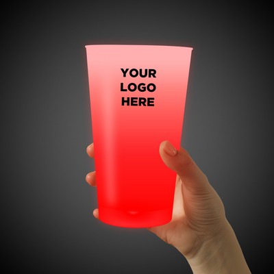 16 Oz. Red Neon Look Pint Glass