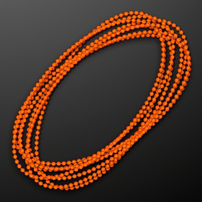 7mm 33" Round Orange Beads (Non-Light Up) - BLANK
