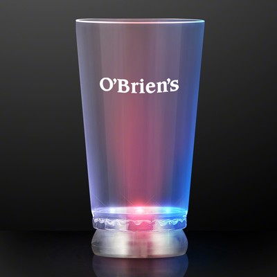 16 oz. Red White and Blue Light Up Pint Glass - PRINTED