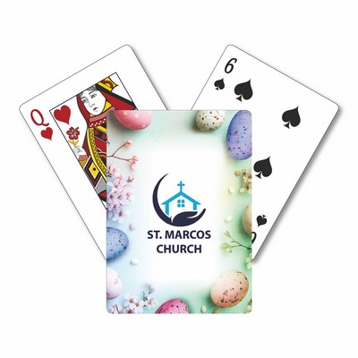 Speckled Spring Design Full Color Custom Back Poker Size Playing Cards